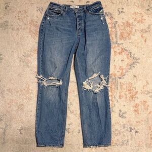 Abercrombie & Fitch Curve Love High Rise Dad Jeans